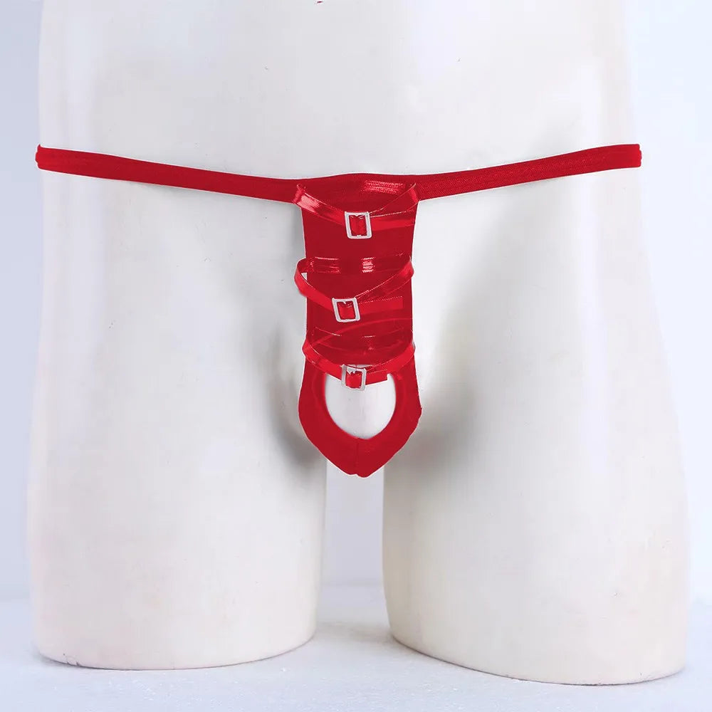 Sexy Cuecas Gay Underwear Jockstrap Sissy Mens Thongs G Strings Cockring Man Soft Erotic Lingerie Sex Penis Hole Bikini Brief
