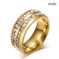 Couple Ring Fashion Wedding Rings For Men Women Cubic Zirconia Ring Engagement Jewelry Accessories Lover Gift