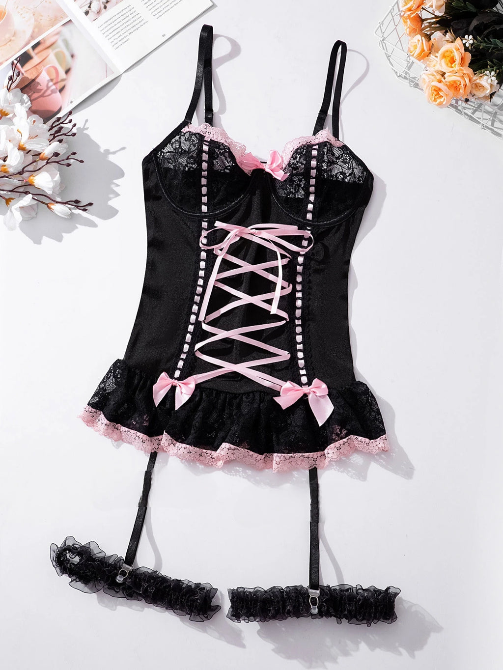 Women's Sexy Bra Set Erotic Underwear Set Porno Lingerie Lace Sexy Bra And Panty Garter Set Lingerie Sexy Hot Erotic Sleepwear