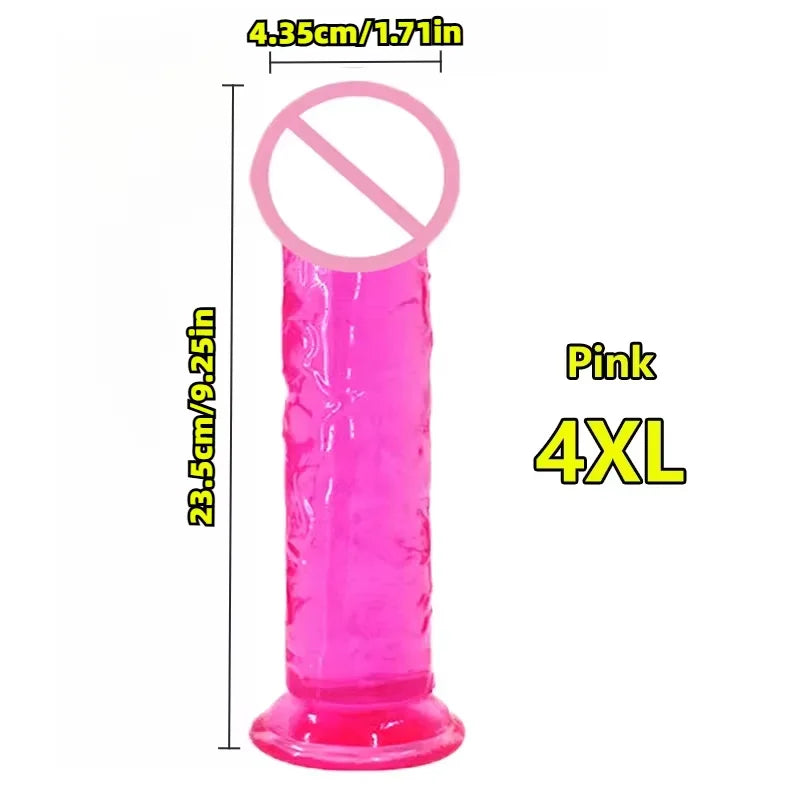 Realistic Suction Cup Dildo – Soft TPE G-Spot Massager | Waterproof Personal Wellness Toy for Solo & Couples