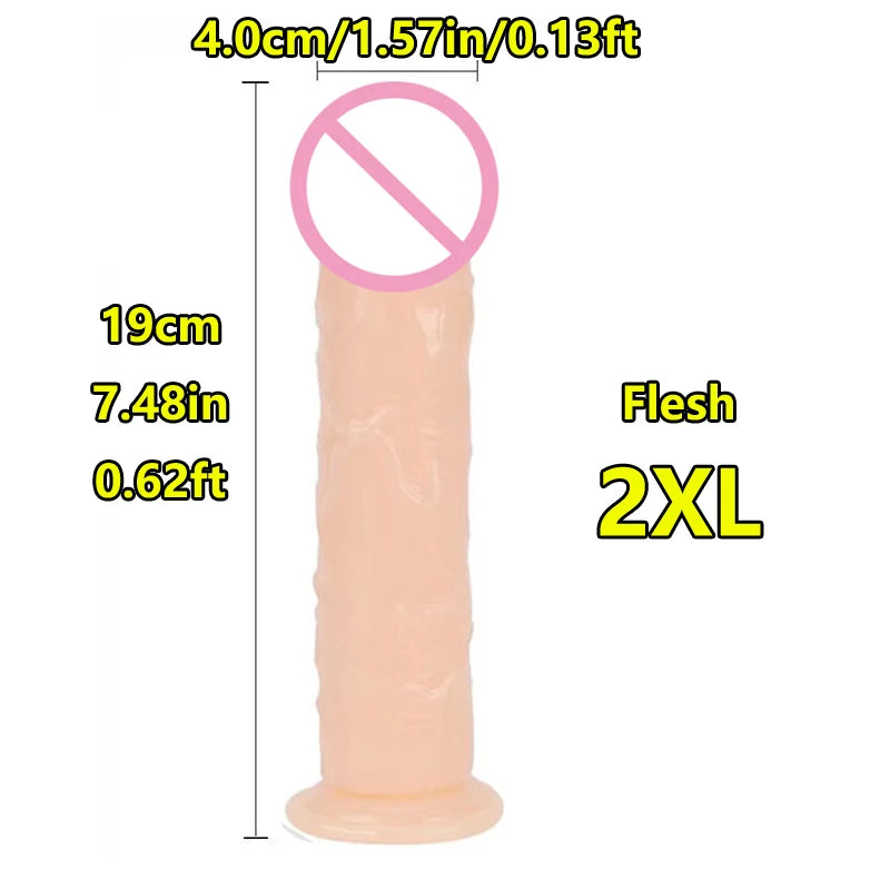 Realistic Suction Cup Dildo – Soft TPE G-Spot Massager | Waterproof Personal Wellness Toy for Solo & Couples