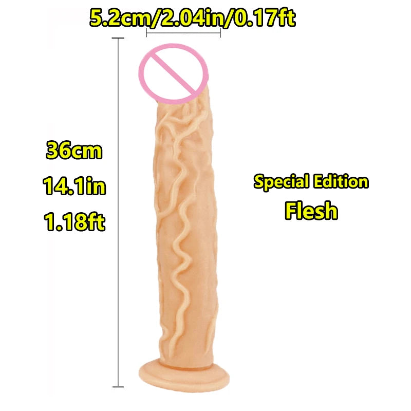 Realistic Suction Cup Dildo – Soft TPE G-Spot Massager | Waterproof Personal Wellness Toy for Solo & Couples