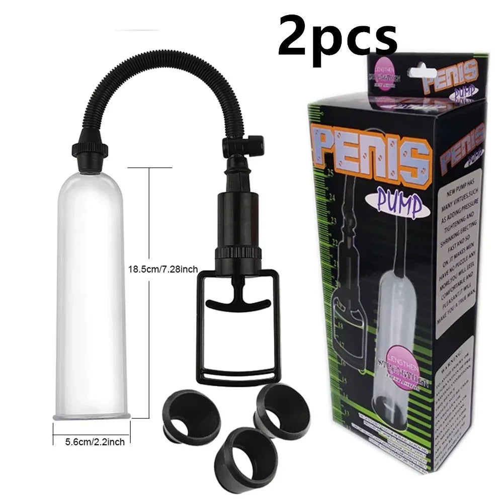 Adult Toy Penis Pump Male Masturbator for Adult Entertainment Penis Pump Increase Cock Length Enlarger Erotic For Adult Men 18+