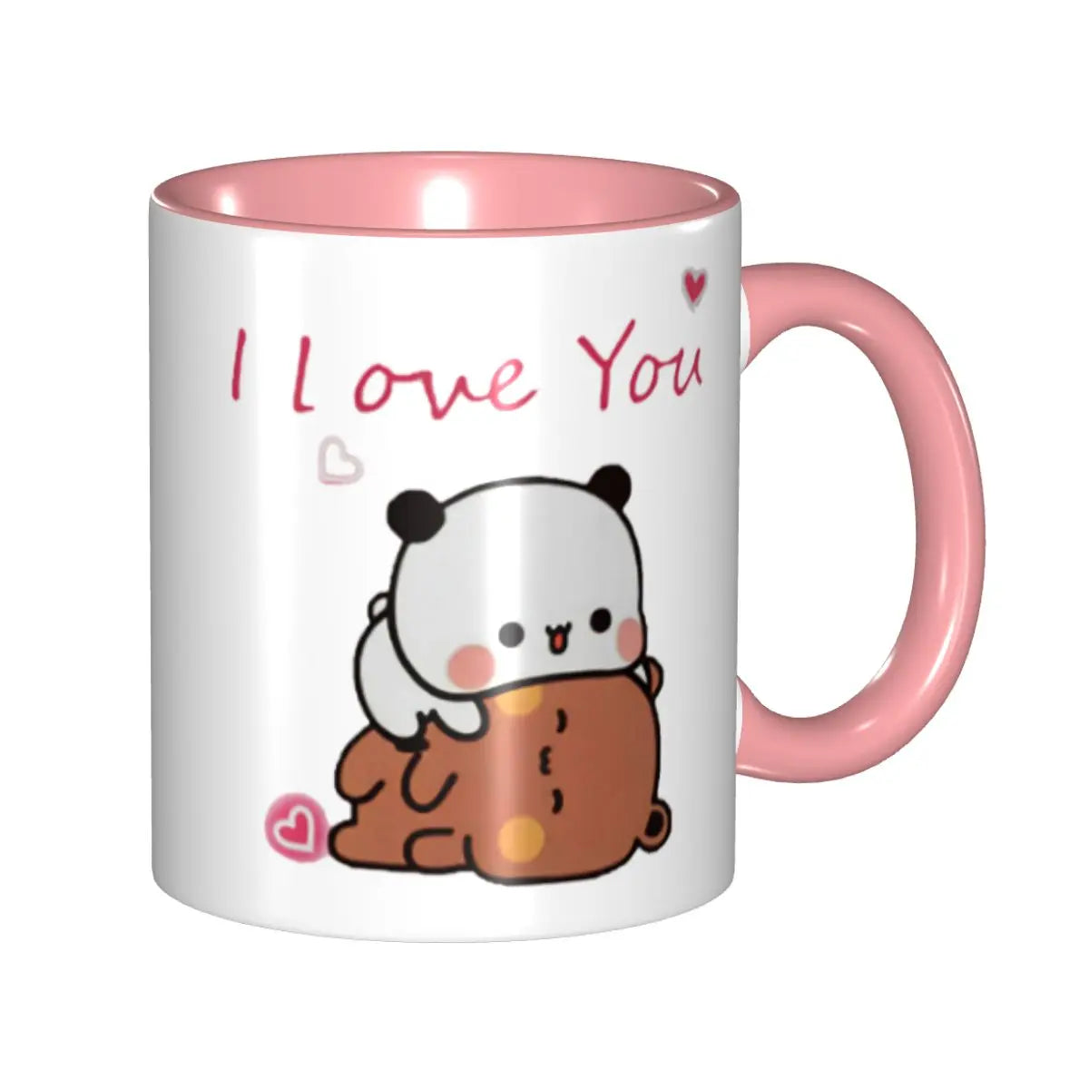 Panda And Brownie Coffee Mug DIY Custom True Love BuBu DuDu Couple Ceramic Mug Cup Creative Present