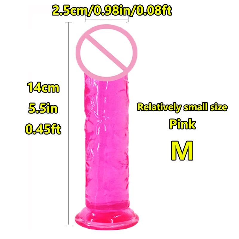 Realistic Suction Cup Dildo – Soft TPE G-Spot Massager | Waterproof Personal Wellness Toy for Solo & Couples