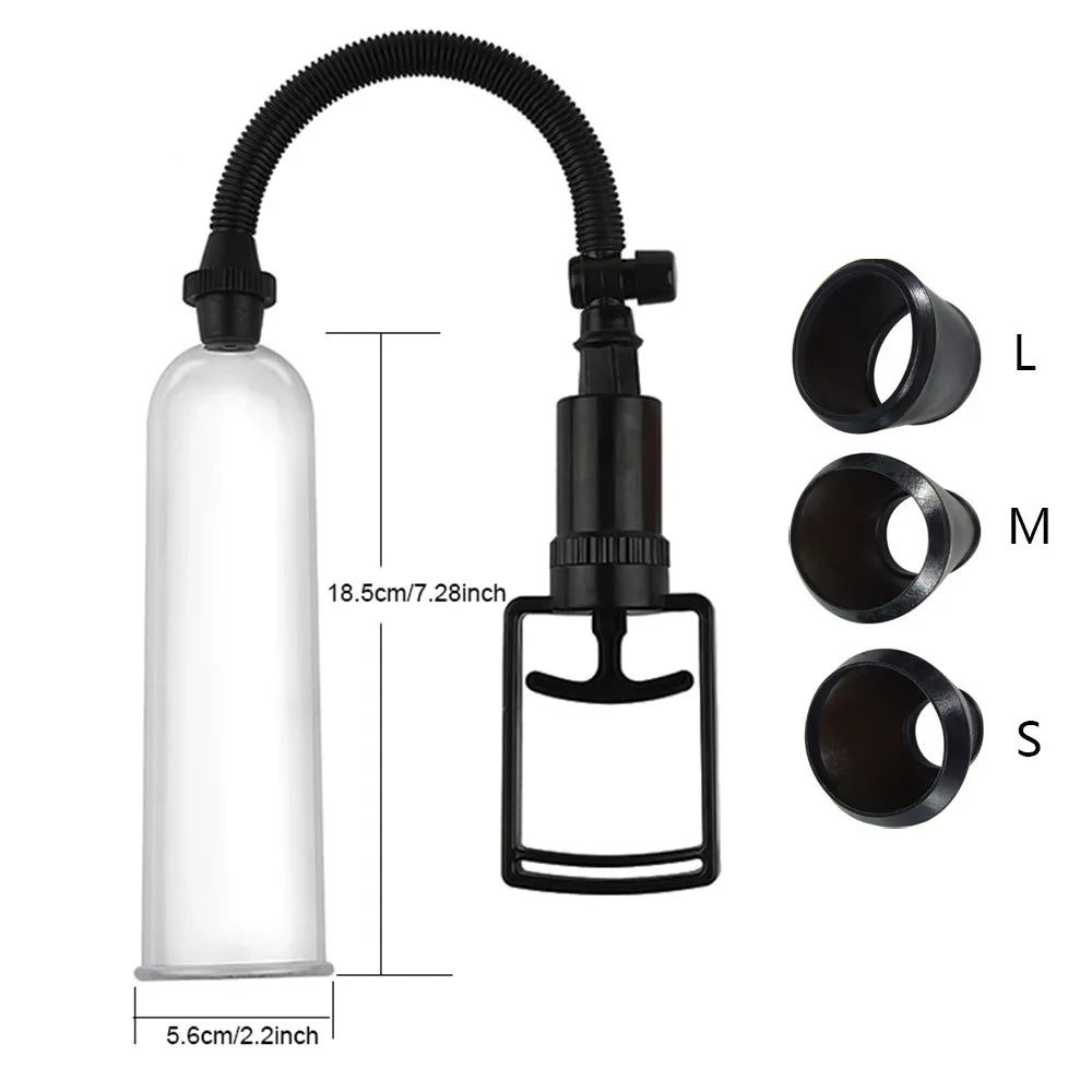 Adult Toy Penis Pump Male Masturbator for Adult Entertainment Penis Pump Increase Cock Length Enlarger Erotic For Adult Men 18+
