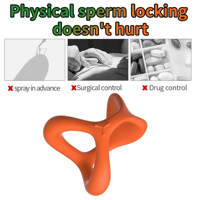 Bondage Penis Ring Sleeve Silicone Chastity Cage Cockring Sex Toy Fors Men Gay Delay Ejaculation Strong Erection Penis Extender
