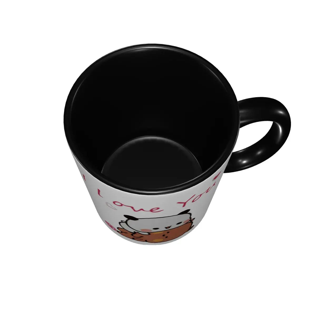 Panda And Brownie Coffee Mug DIY Custom True Love BuBu DuDu Couple Ceramic Mug Cup Creative Present