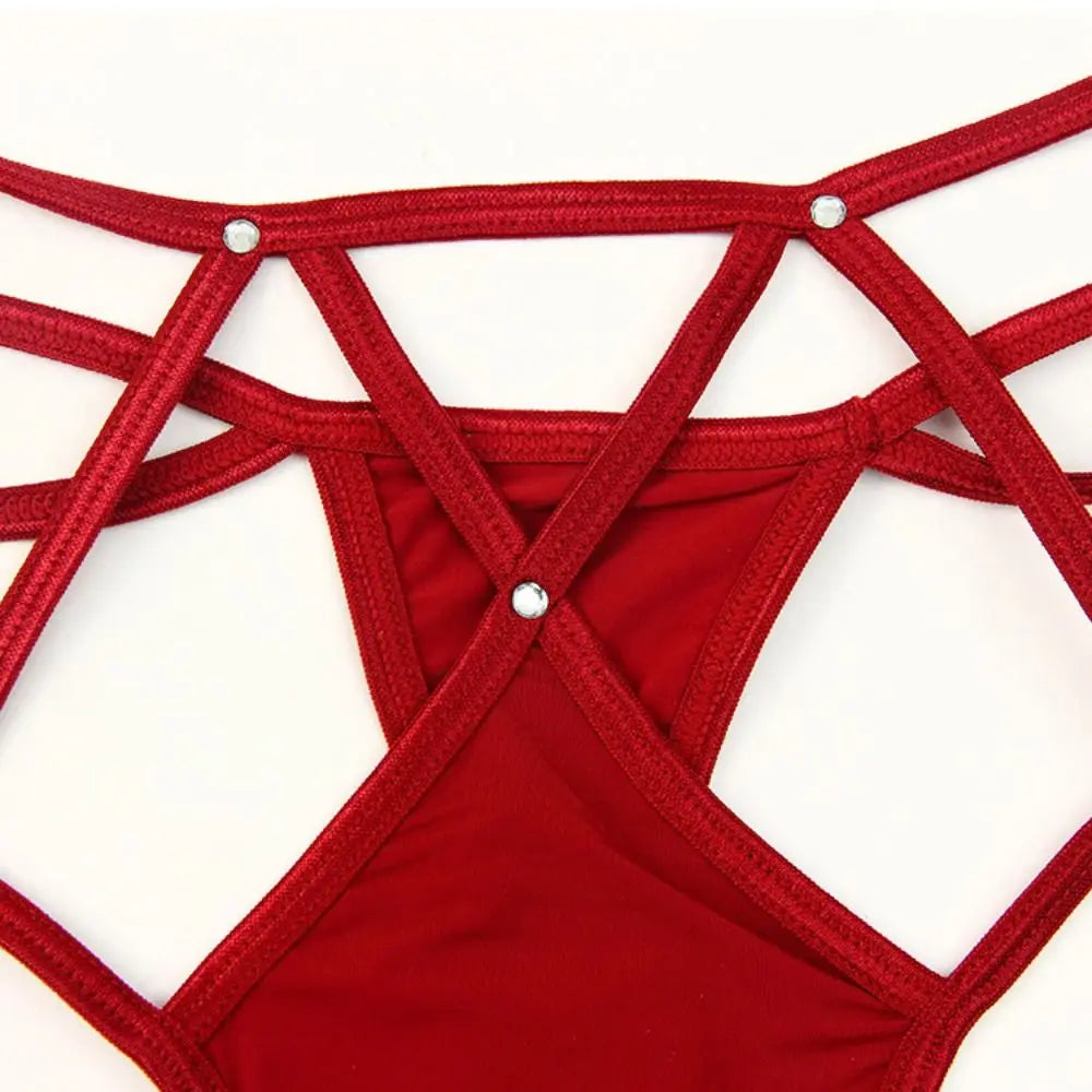 Women's Sexy Lace Hollow Out Thong Panties – Low Rise G-String Underwear | Comfortable Nylon Ice Silk Intimate Wear