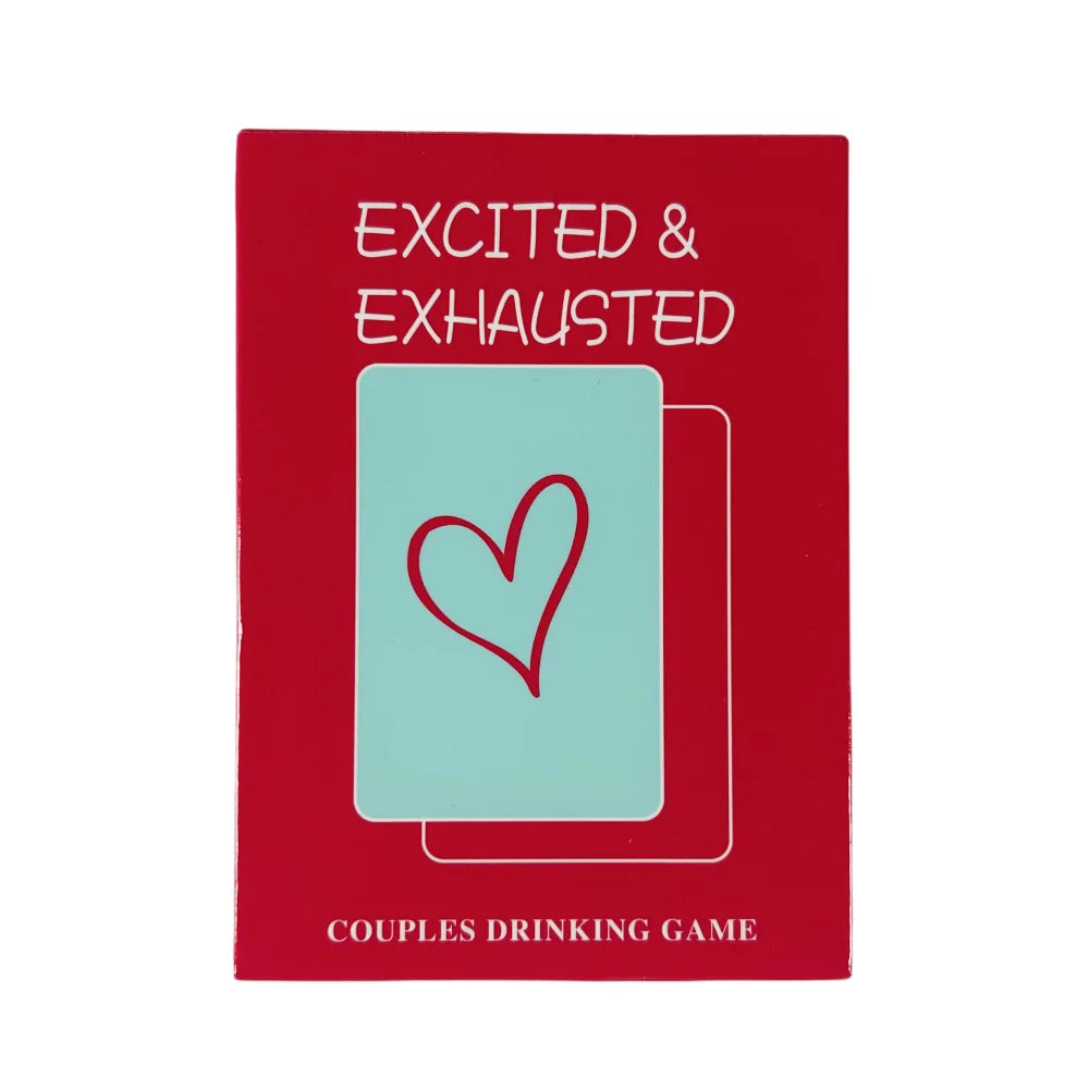 Excited & Exhausted Couples Card Game – Fun Date Night & Party Game for Couples | 50 Challenge & Conversation Cards