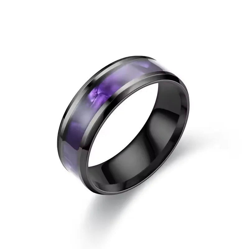 Fashion Couple Rings Romantic Women Heart Purple Rhinestones Zircon Ring Men's Women's Engagement Party Gift Jewelry Wholesale