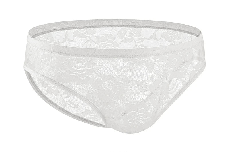 Men's Lace Mesh Sexy Underwear – Soft Elastic Intimate Briefs for Men