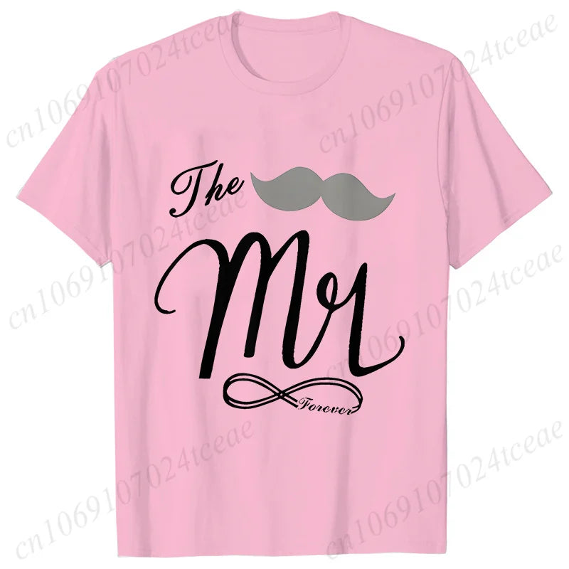 Personalized Mr. and Mrs. Shirt,Wifey Hubby T-shirts,Just Married Tops,Wedding Anniversary Gift,Matching Couples Lover Shirts