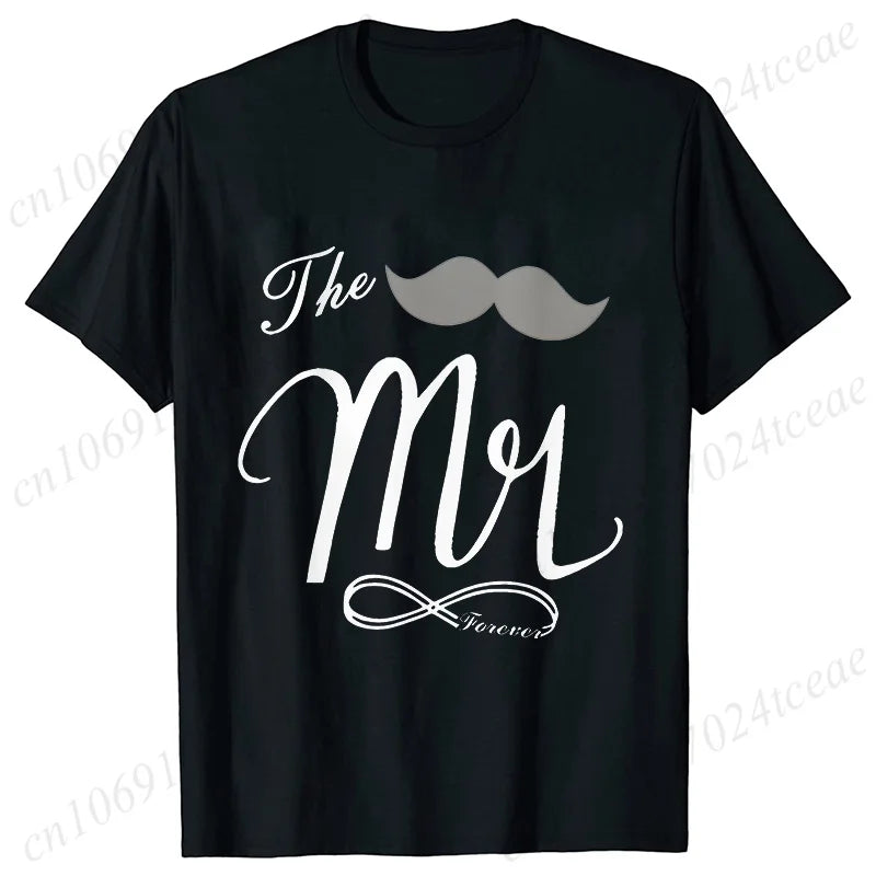 Personalized Mr. and Mrs. Shirt,Wifey Hubby T-shirts,Just Married Tops,Wedding Anniversary Gift,Matching Couples Lover Shirts