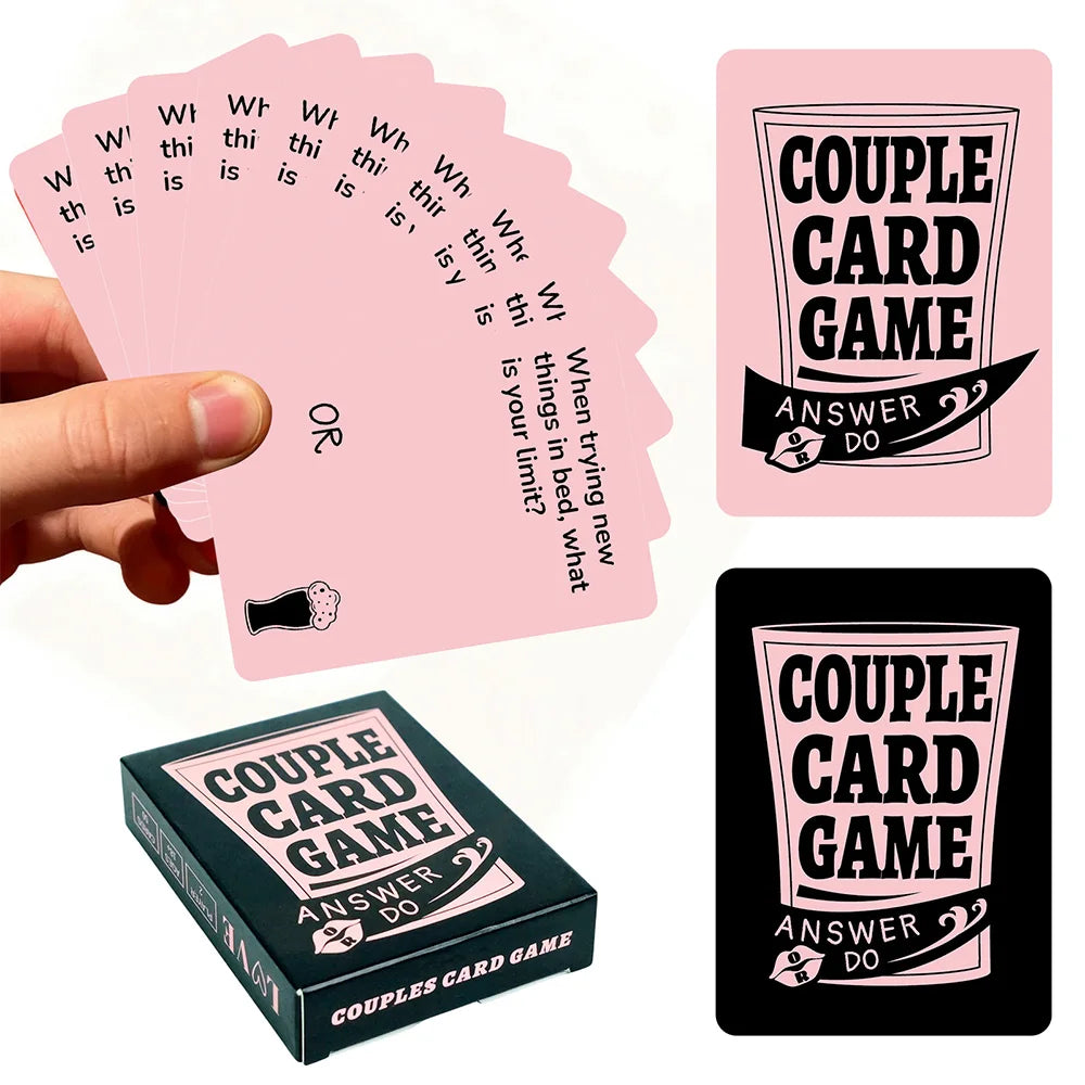 Couple Card Game Romantic Truth or Dare Drinking Game for Adults Date Night Activity Anniversary Valentine Gift 50Pcs