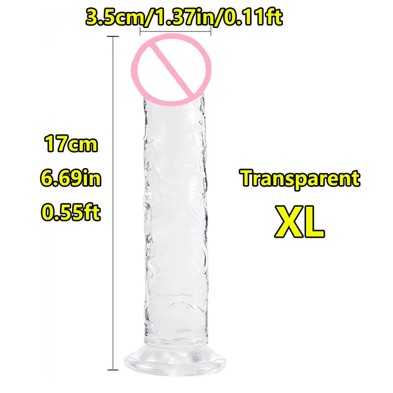 Realistic Suction Cup Dildo – Soft TPE G-Spot Massager | Waterproof Personal Wellness Toy for Solo & Couples