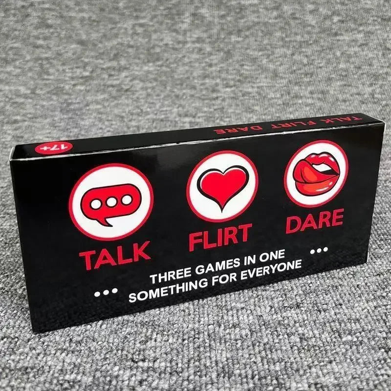 3-in-1 Couples Date Night Card Game – Talk, Flirt & Dare Relationship Building Game | Romantic Conversation Cards for Couples