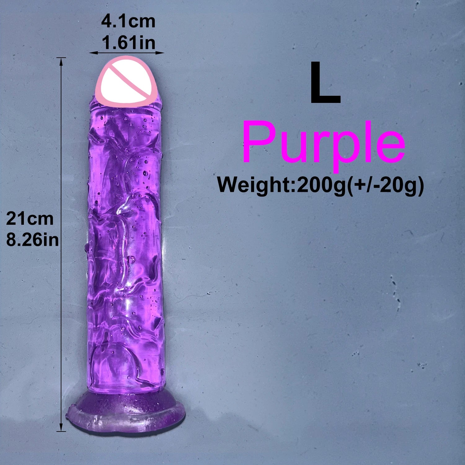 Realistic Jelly Dildo with Suction Cup – 6 Sizes for Women & Men