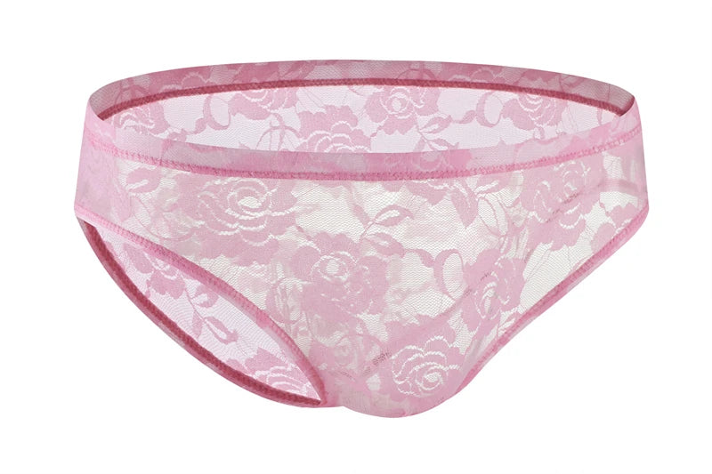 Men's Lace Mesh Sexy Underwear – Soft Elastic Intimate Briefs for Men