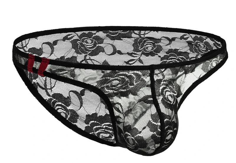 Men's Sexy Lace Briefs – Soft Elastic Intimate Underwear for Men
