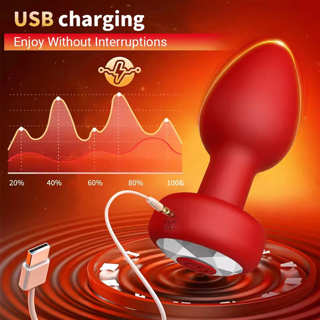 Anal Plug Vibrator Wireless Butt Plug Prostate Vibrating Massager APP Remote Control Female Masturbator Sex Toys for Women Men