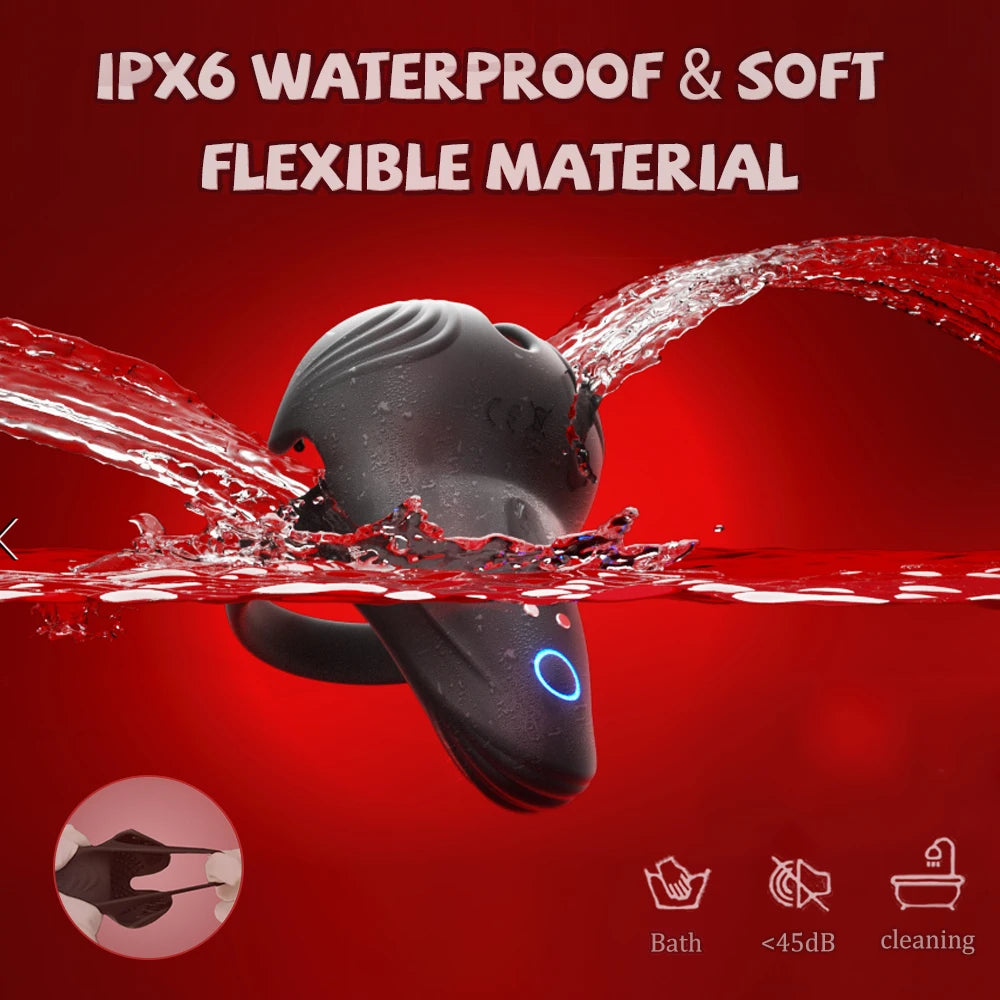 Vibrating Cock Ring Penis Ring Vibrator with 10 Vibrations Remote Control Male Sex Toy for Testicle Stimulator Adult Toy for Men