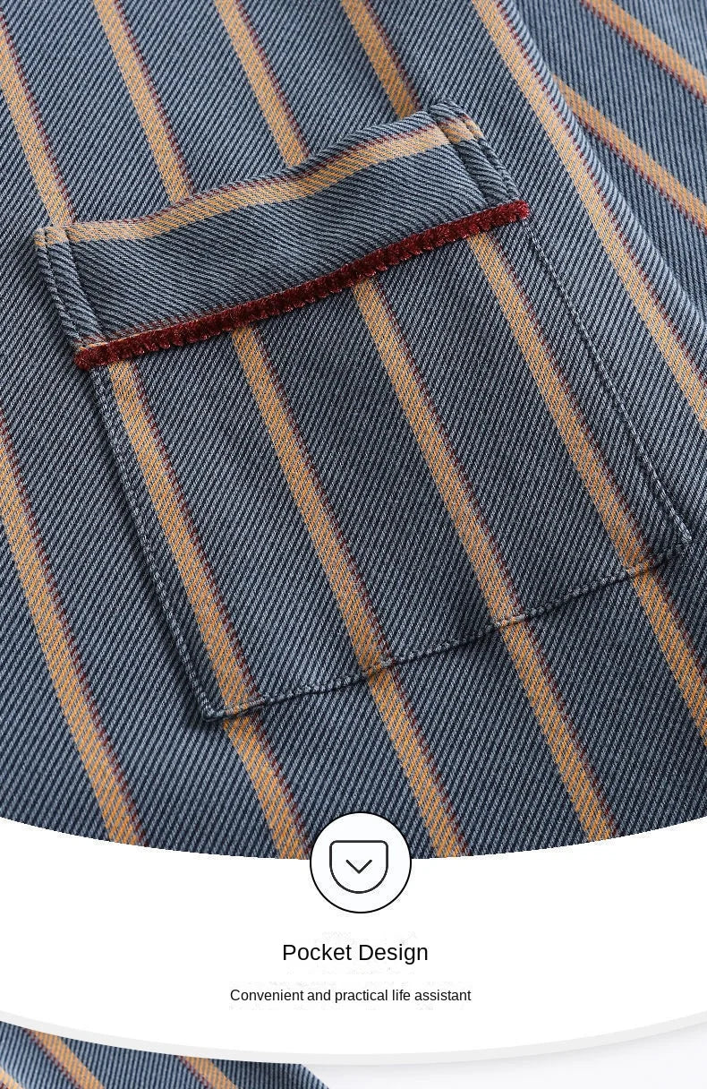 Spring Men's Fall and Winter Long-Sleeved Long Pants Middle-Aged Thin Section of Pajamas Sleepwear Homewear Suit Loungewear