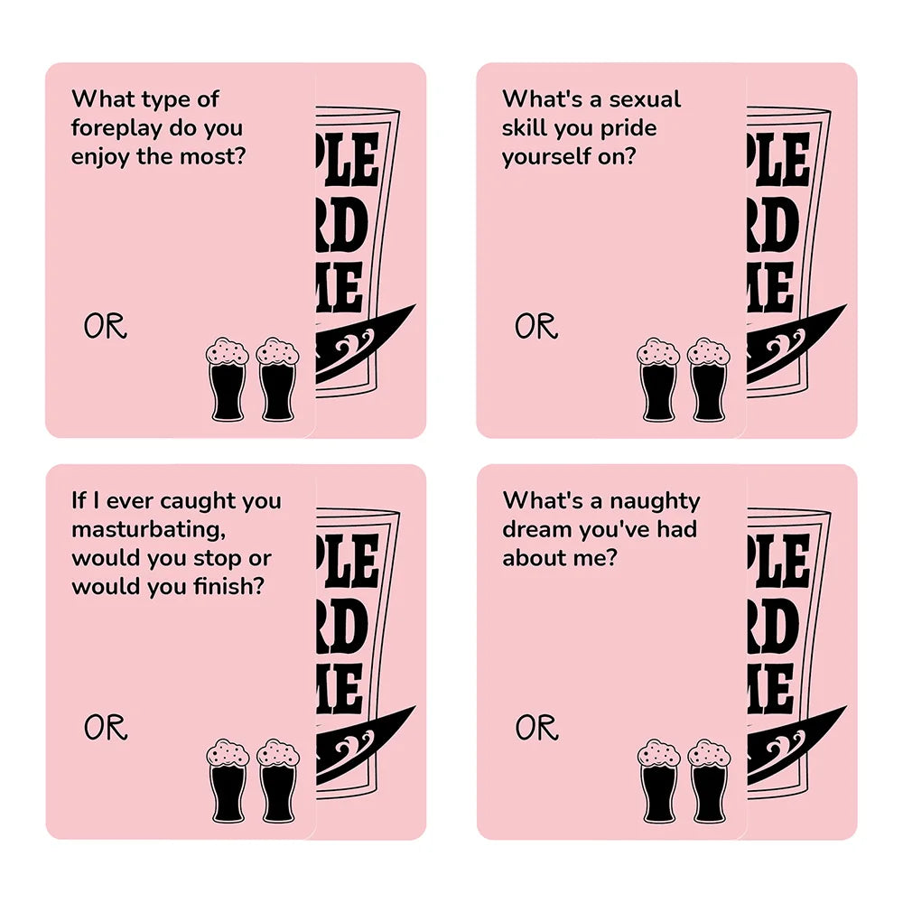 Couple Card Game Romantic Truth or Dare Drinking Game for Adults Date Night Activity Anniversary Valentine Gift 50Pcs