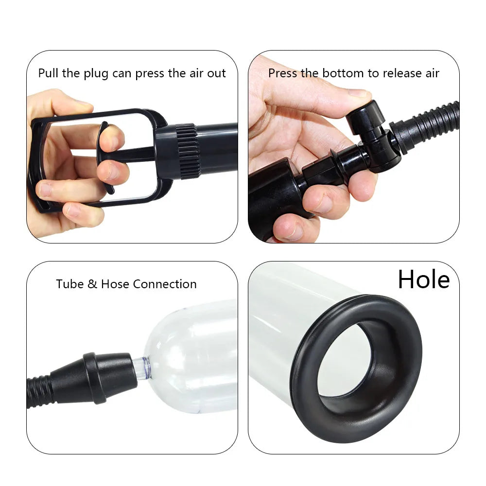 Adult Toy Penis Pump Male Masturbator for Adult Entertainment Penis Pump Increase Cock Length Enlarger Erotic For Adult Men 18+