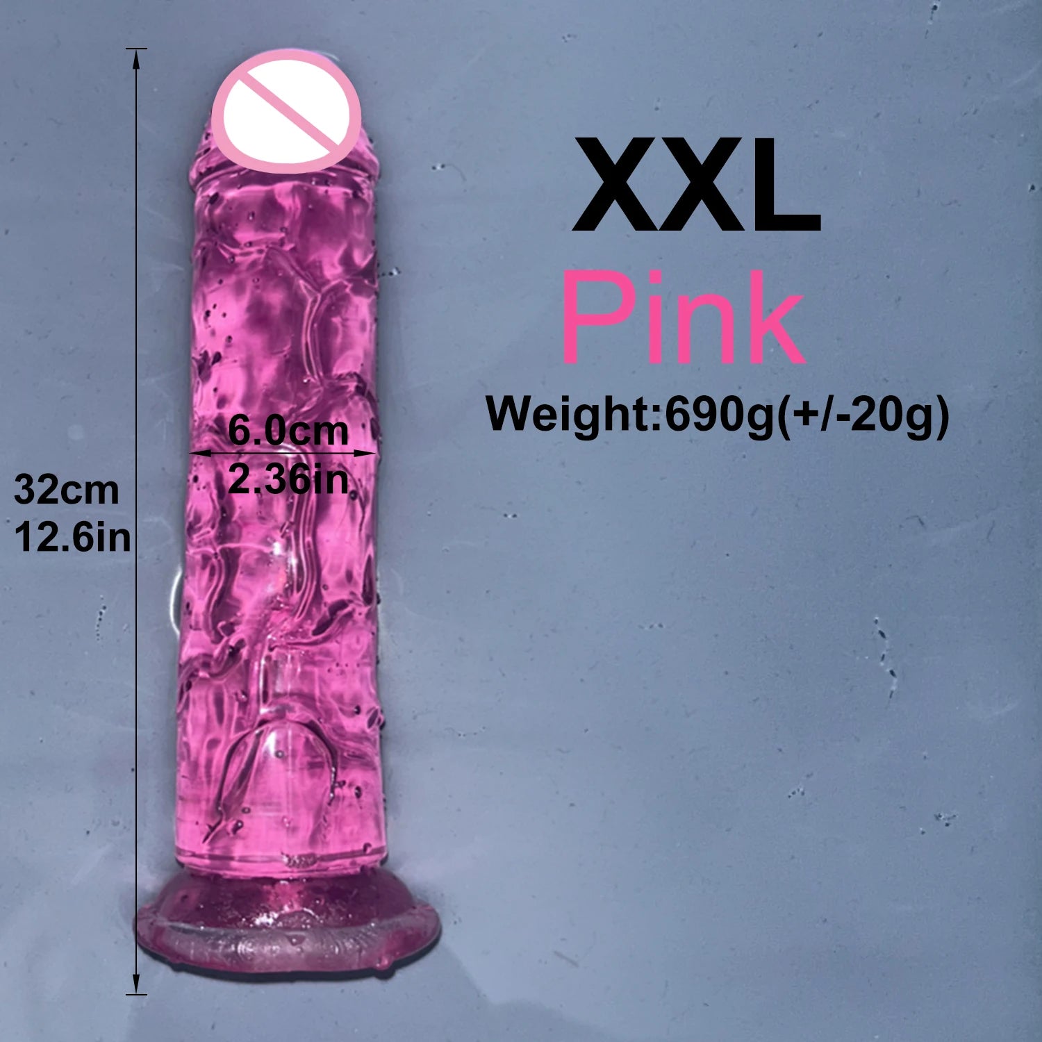 Realistic Jelly Dildo with Suction Cup – 6 Sizes for Women & Men