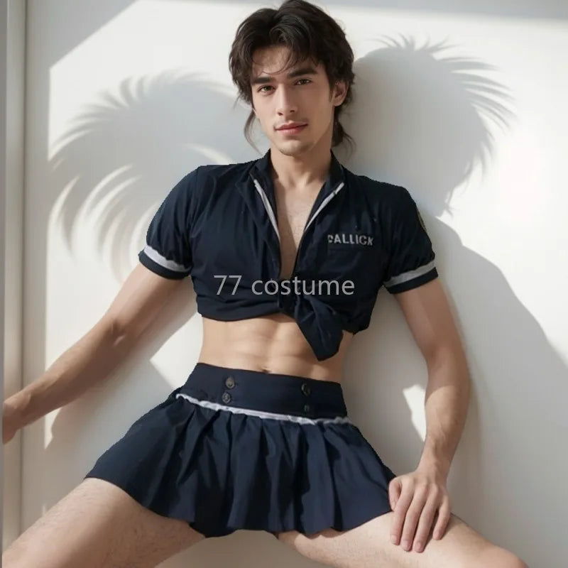 Men's Maid Lingerie Costume Set – Roleplay Cosplay Outfit for Cross-Dressing & Gender Expression | Plus Size Available