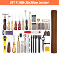 Professional Hand Sewing Leathercraft Tools Kit Saddle Groover Stitching Punch Carving Work Sets Tool For DIY Leather Accessory