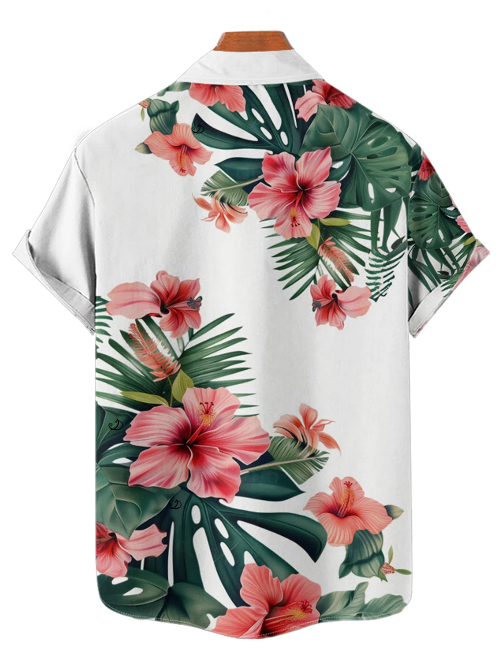 Dressfo Couple Matching set Hawaii Vacation Tropical Flower Print Belted Mini Dress And Short Sleeve Shirt Matching Outfit