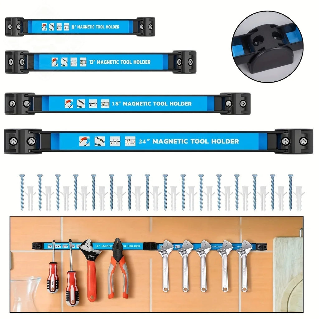 12 inch Magnetic Tool Holder Heavy Duty Tool Bar,Space Saving Metal Organizer Rack Tool for Workshop Garage Home