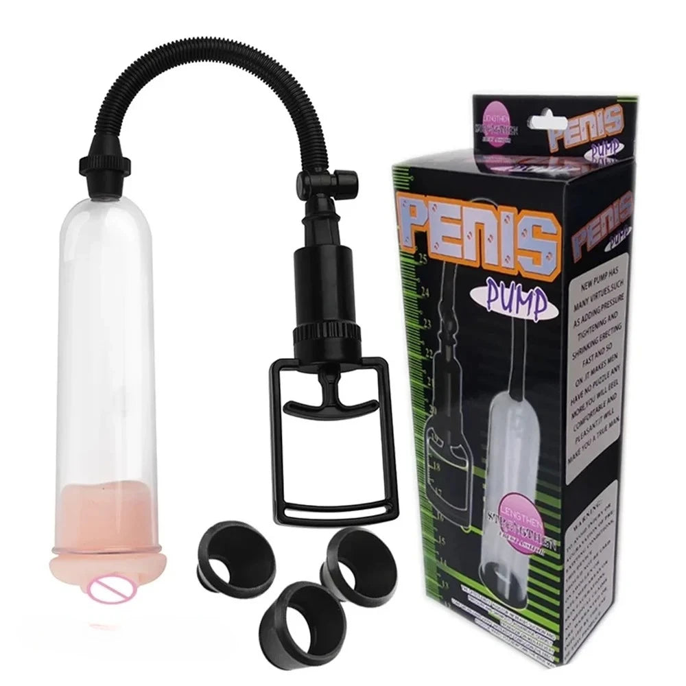 Adult Toy Penis Pump Male Masturbator for Adult Entertainment Penis Pump Increase Cock Length Enlarger Erotic For Adult Men 18+