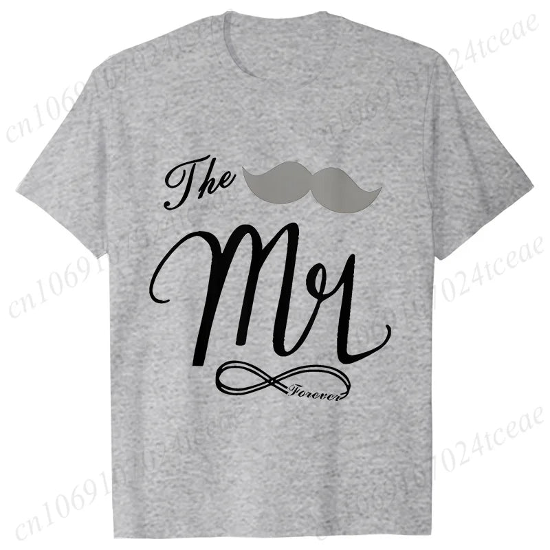 Personalized Mr. and Mrs. Shirt,Wifey Hubby T-shirts,Just Married Tops,Wedding Anniversary Gift,Matching Couples Lover Shirts