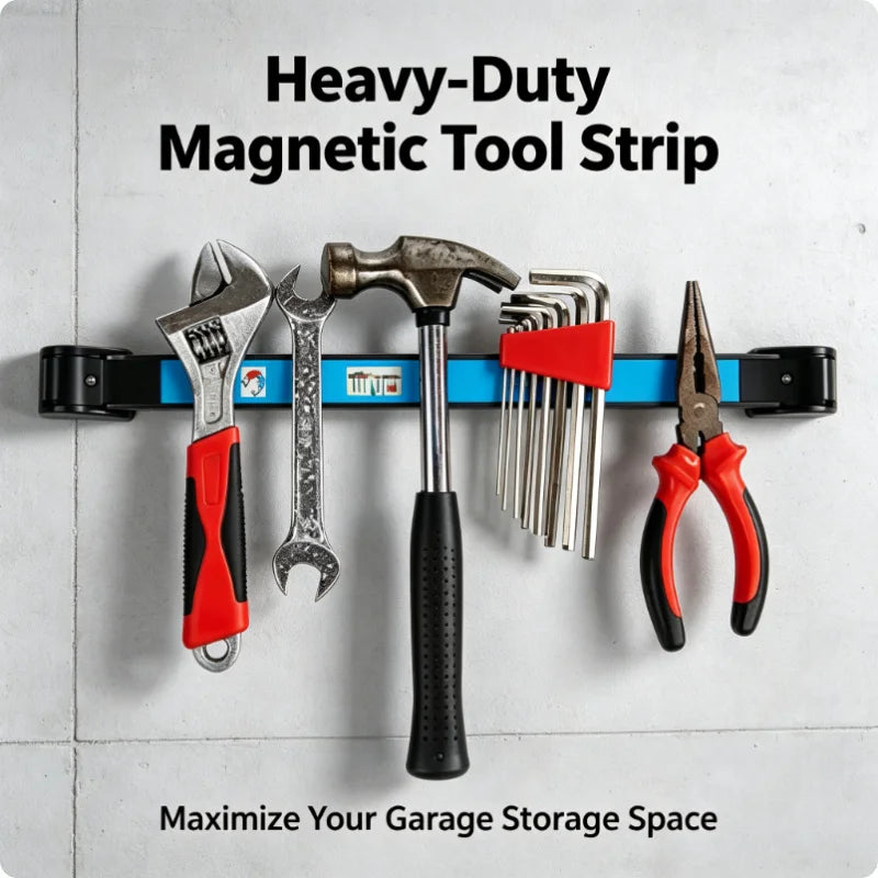 12 inch Magnetic Tool Holder Heavy Duty Tool Bar,Space Saving Metal Organizer Rack Tool for Workshop Garage Home