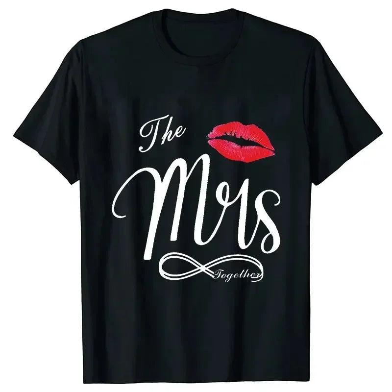 Couple Matching Shirts Outfits Set for Couples Him and Her Husband Wife T-shirts Anniversary Gifts Clothes Dating Couples Tshirt
