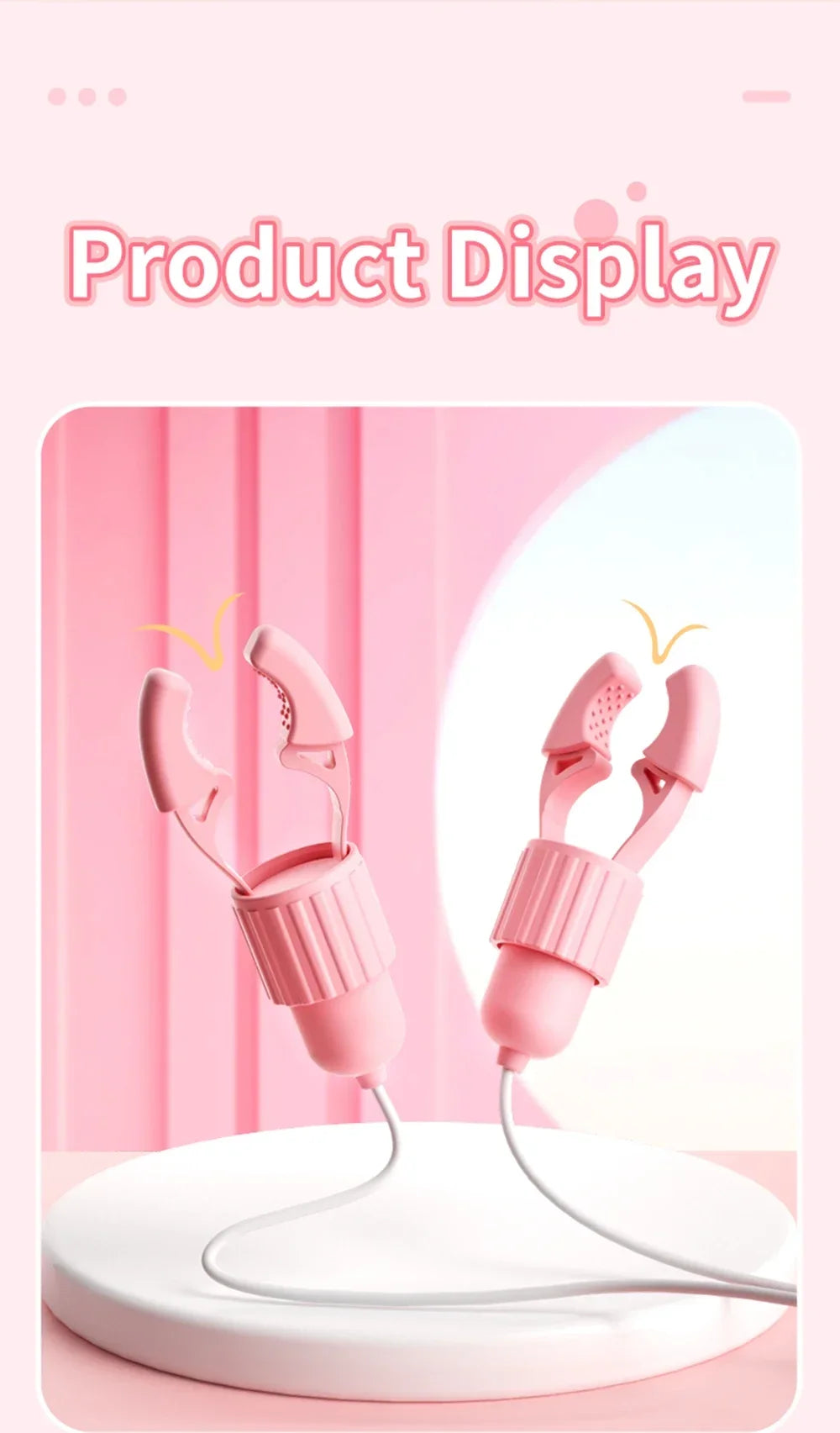 Vibrating Nipple Clamp Vibrator Female Breast Massage Labia Clitoris Clip Stimulation Massager Adult Sex Toy For Women
