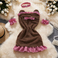 Red Christmas Cosplay Rabbit girl Jumpsuit Sexy Lingerie Belt Women New In Clothing Casual Backless Hollow Out Lace-up Bodysuit