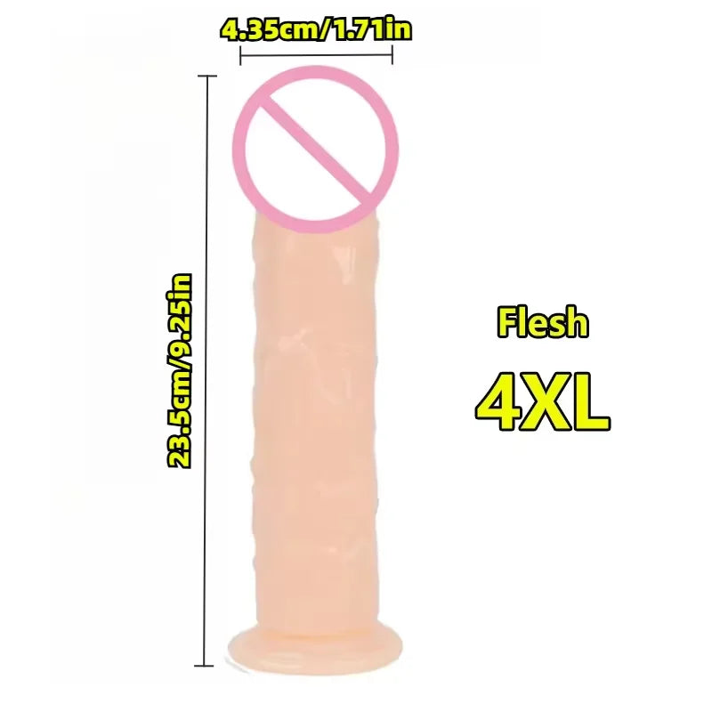 Realistic Suction Cup Dildo – Soft TPE G-Spot Massager | Waterproof Personal Wellness Toy for Solo & Couples