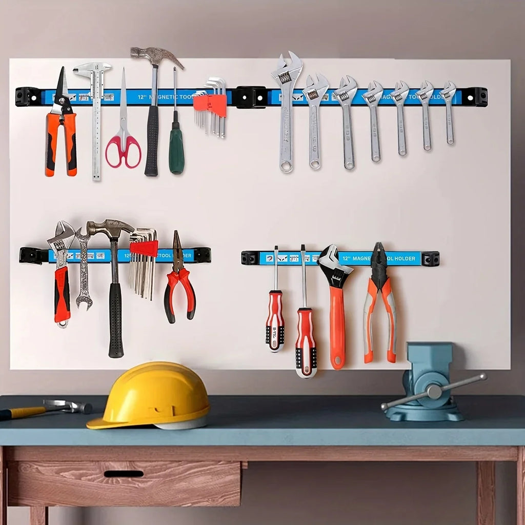 12 inch Magnetic Tool Holder Heavy Duty Tool Bar,Space Saving Metal Organizer Rack Tool for Workshop Garage Home
