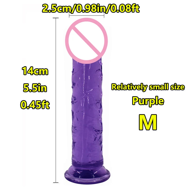 Realistic Suction Cup Dildo – Soft TPE G-Spot Massager | Waterproof Personal Wellness Toy for Solo & Couples