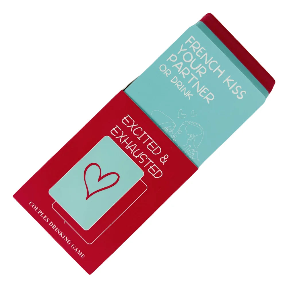 Excited & Exhausted Couples Card Game – Fun Date Night & Party Game for Couples | 50 Challenge & Conversation Cards