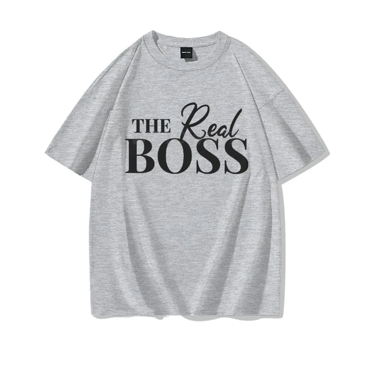 The Boss & The Real Boss Matching T-shirts Couples Matching Outfits Gifts Funny Letter Print Valentine's Day Men Women Clothing