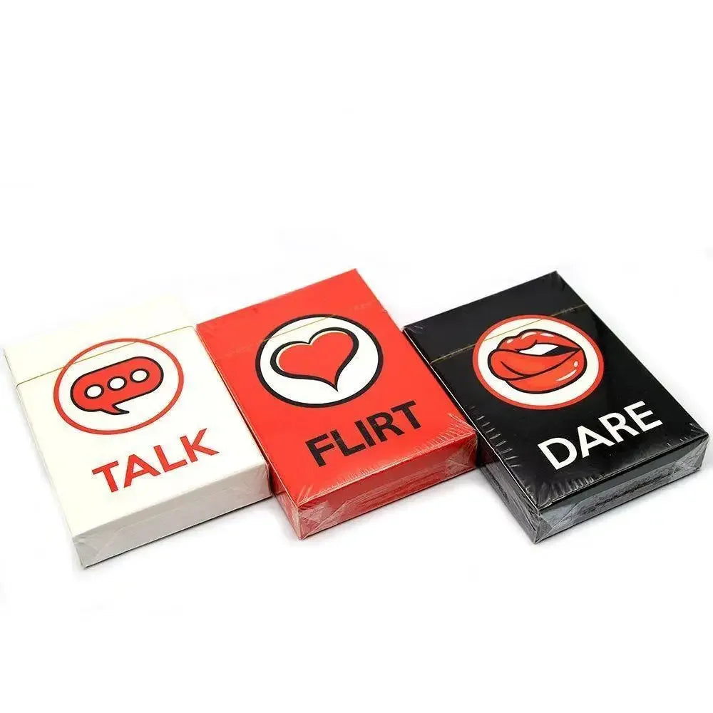 3-in-1 Couples Date Night Card Game – Talk, Flirt & Dare Relationship Building Game | Romantic Conversation Cards for Couples