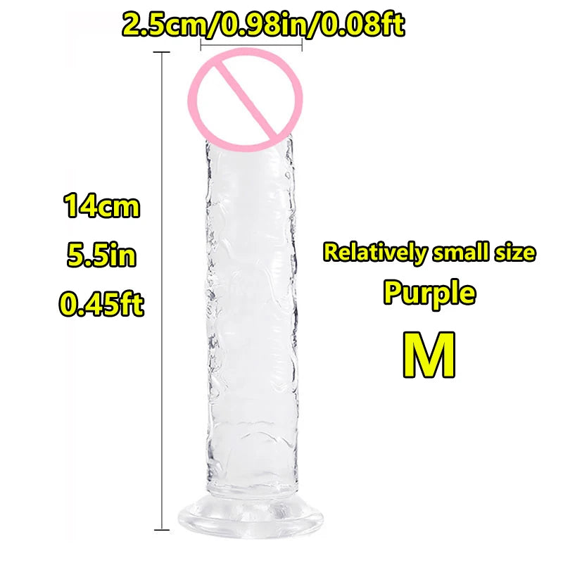 Realistic Suction Cup Dildo – Soft TPE G-Spot Massager | Waterproof Personal Wellness Toy for Solo & Couples