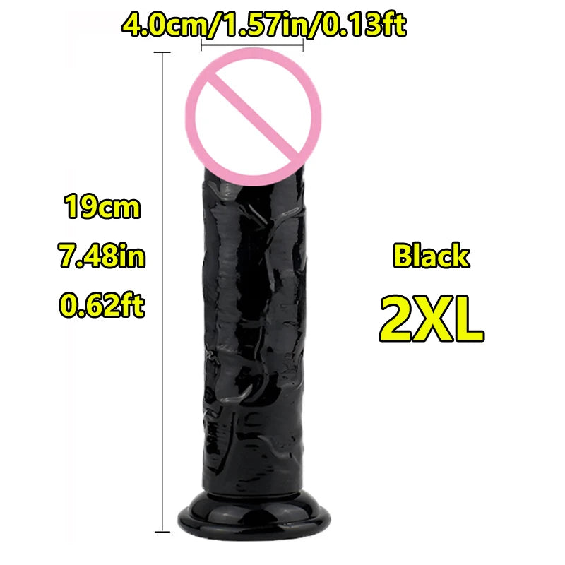Realistic Suction Cup Dildo – Soft TPE G-Spot Massager | Waterproof Personal Wellness Toy for Solo & Couples