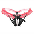 Sexy Women's Panties Lingerie G String Thongs Lace Underwear Female Perspective Women's Thong Pearl Panties Transparent Knickers