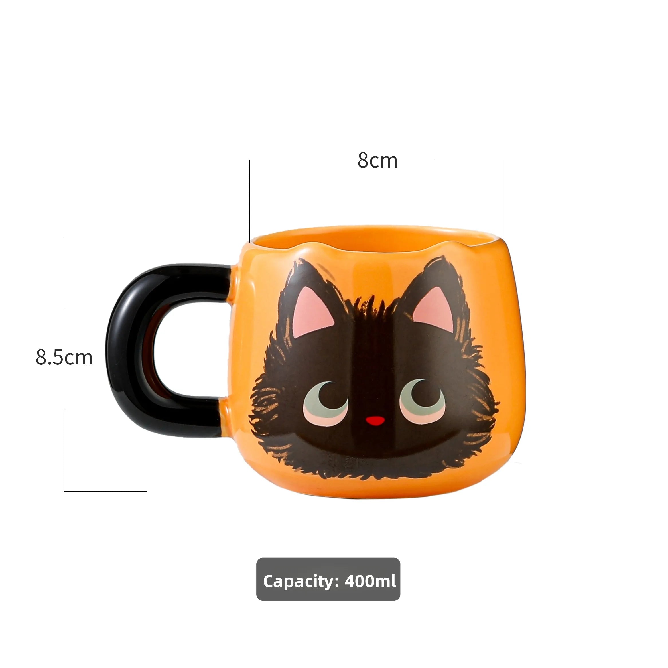 Ceramic  Head Mugs with Spoons Cute Animal Design Drinking Water Cups for Couples Home Office Birthday Gifts